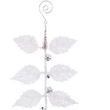 COLGANTE RAMA PLÁSTICO/METAL NIEVE 22 CM