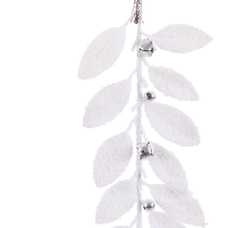 COLGANTE RAMA PLÁSTICO/METAL NIEVE 24 CM