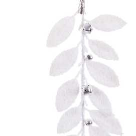 COLGANTE RAMA PLÁSTICO/METAL NIEVE 24 CM