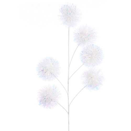 RAMA 5 BOLAS PLÁSTICO BLANCO 21 X 7 X 65 CM