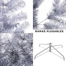 ÁRBOL ESPUMILLÓN 820 RAMAS PLATA 210 CM