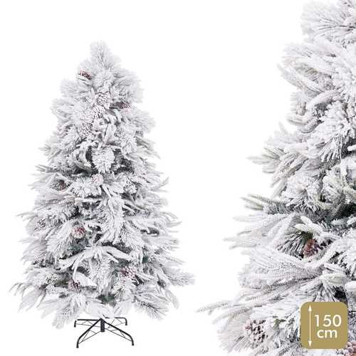 ÁRBOL MIXTO 312 RAMAS PE-PVC NEVADO 150 CM