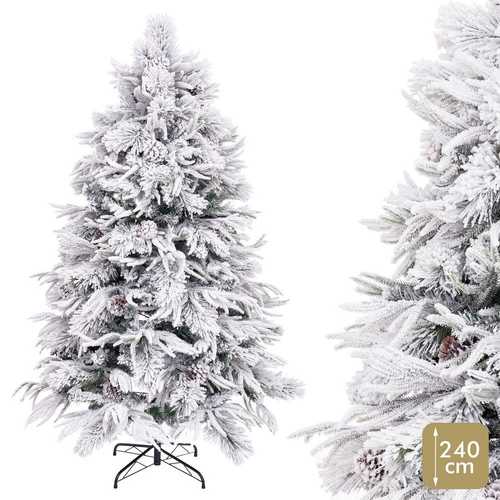 ÁRBOL MIXTO 968 RAMAS PE-PVC NEVADO 240 CM