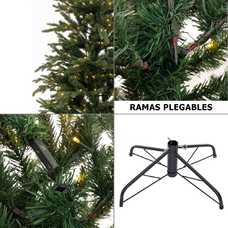 ÁRBOL MIXTO 657 RAMAS 320 LUCES PE-PVC 180 CM