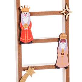 ESCALERA REYES MAGOS MADERA 12,50 X 2 X 35 CM