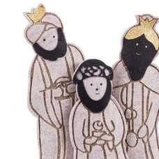 PEANA REYES MAGOS FIELTRO-MADERA 7 X 5 X 20 CM