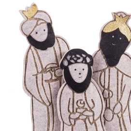PEANA REYES MAGOS FIELTRO-MADERA 7 X 5 X 20 CM