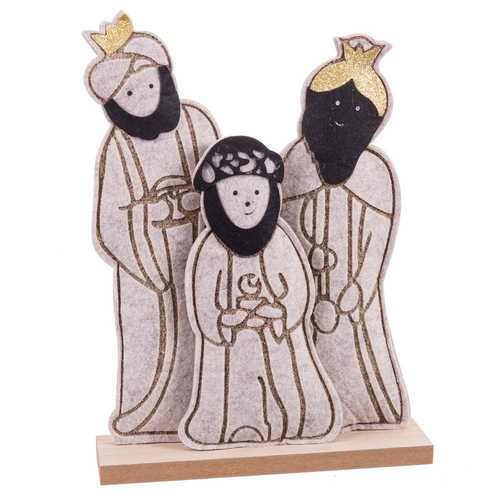 PEANA REYES MAGOS FIELTRO-MADERA 7 X 5 X 20 CM