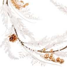 GUIRNALDA PLÁSTICO BLANCO-ORO 120 CM GUIRNALDA PLÁSTICO BLANCO-ORO 120 CM