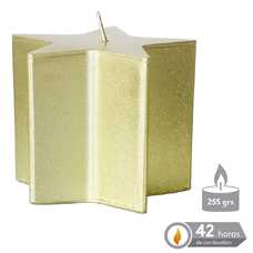 VELA ESTRELLA ORO NAVIDAD 8,70 X 8 CM