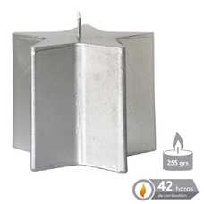 VELA ESTRELLA PLATA NAVIDAD 8,70 X 8 CM