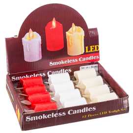 VELA CON LUZ OSCILANTE PLÁSTICO 3/C 3,80 X 3,80 X 6,20 CM