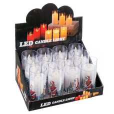 VELA CON LUZ OSCILANTE PLÁSTICO 6 X 6 X 12 CM