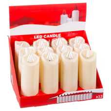 VELA CON LUZ OSCILANTE PLÁSTICO 5,30 X 5,30 X 15 CM