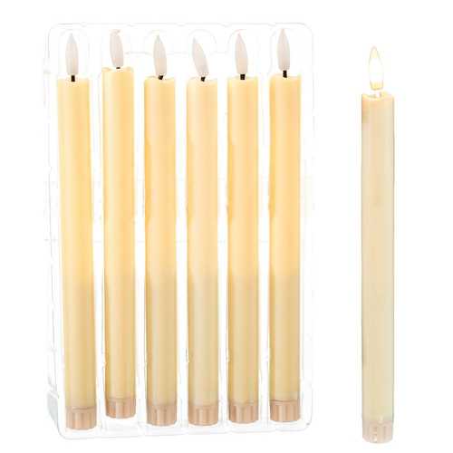 VELA CON LUZ PLÁSTICO CREMA 2,20 X 2,20 X 27 CM