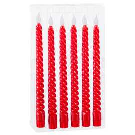 VELA CON LUZ PLÁSTICO ROJO 2,20 X 2,20 X 27 CM