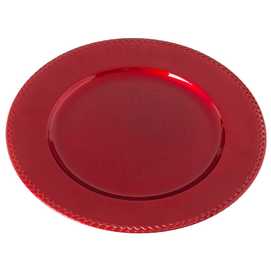 BAJO PLATO REDONDO ROJO 33 X 33 X 1,50 CM