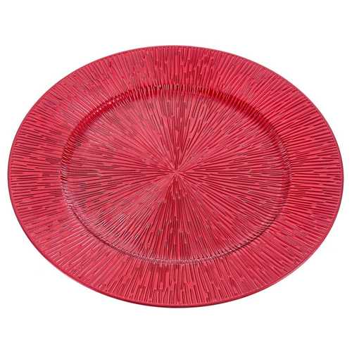 BAJO PLATO POLIPROPILENO ROJO 33 X 1,50 X 33 CM