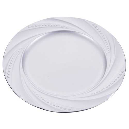 BAJO PLATO POLIPROPILENO PLATA 33 X 1,50 X 33 CM