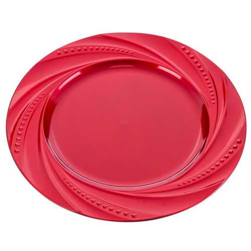 BAJO PLATO POLIPROPILENO ROJO 33 X 1,50 X 33 CM