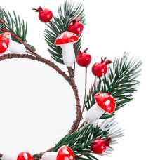 ANILLO VELA ACEBO 14 X 14 CM