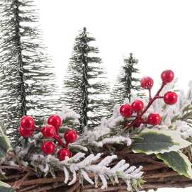 CENTRO MESA ÁRBOLES PLÁSTICO - MADERA 20 X 7 X 16 CM