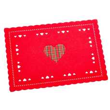 SALVAMANTEL CORAZÓN FIELTRO ROJO 40 X 0,30 X 30 CM SALVAMANTEL CORAZÓN FIELTRO ROJO 40 X 0,30 X 30 CM