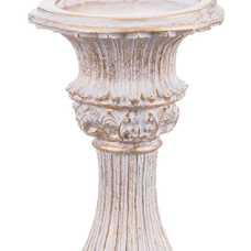 CANDELABRO RESINA BLANCO 10 X 10 X 29 CM