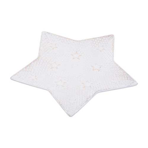 BANDEJA ESTRELLA MDF MARFIL 24,50 X 2,40 X 24,50 CM