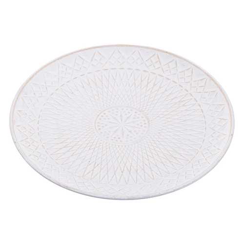 BANDEJA REDONDA MDF MARFIL 29,50 X 2,50 X 29,50 CM