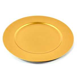 BAJO PLATO REDONDO PLÁSTICO ORO 33 X 33 X 1,50 CM