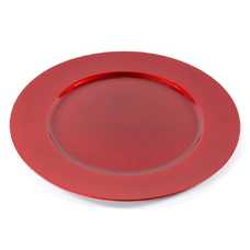 BAJO PLATO REDONDO PLÁSTICO ROJO 33 X 33 X 1,50 CM