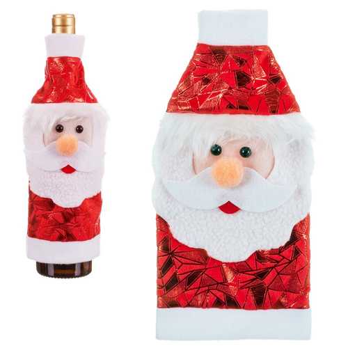 FUNDA BOTELLA POLIESTER GRIS 13 X 27 CM