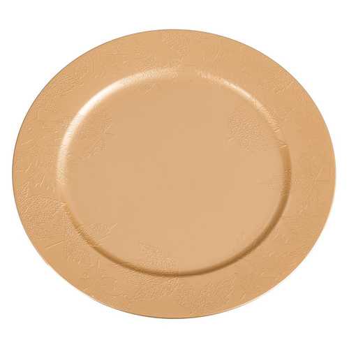 BAJO PLATO REDONDO PP ORO 33 X 1,50 X 33 CM