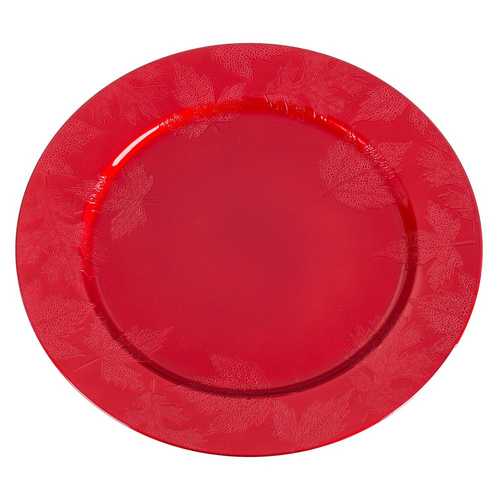 BAJO PLATO REDONDO PP ROJO 33 X 1,50 X 33 CM