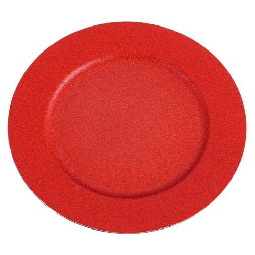 BAJO PLATO REDONDO PP-PVC ROJO 33 X 1,50 X 33 CM