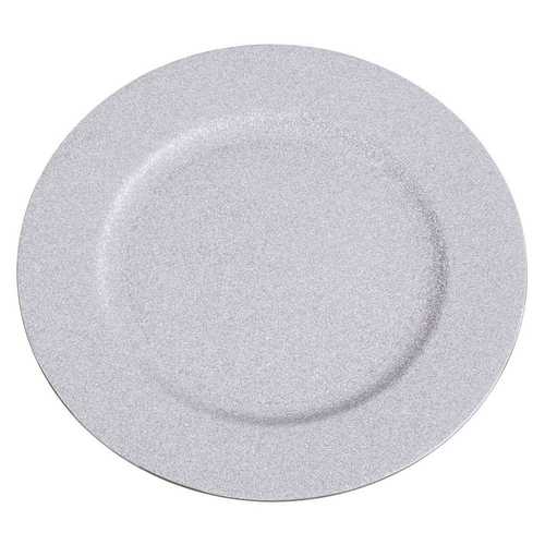BAJO PLATO REDONDO PP-PVC PLATA 33 X 1,50 X 33 CM