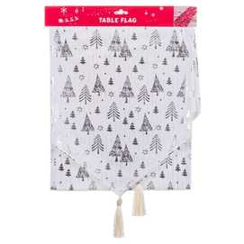 CAMINO MESA POLIESTER PLATA 33 X 175 CM