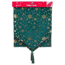 CAMINO MESA POLIESTER VERDE 33 X 175 CM