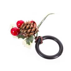 SERVILLETERO CASCABEL ACEBO Y PIÑA 7 CM