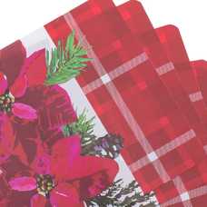 S/6 SALVAMANTEL Y POSAVASOS FLORES 40 X 30 CM S/6 SALVAMANTEL Y POSAVASOS FLORES 40 X 30 CM