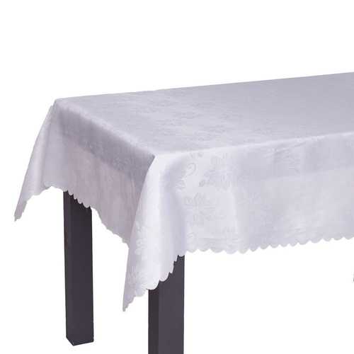 MANTEL POLIESTER BLANCO 150 X 180 CM