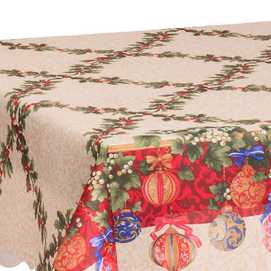 MANTEL ACEBO POLIESTER BEIGE 145 X 180 CM