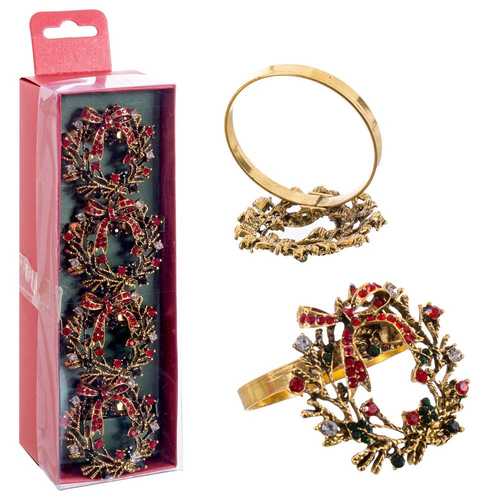 S/4 SERVILLETERO CORONA METAL 4,30 X 4,30 X 4 CM