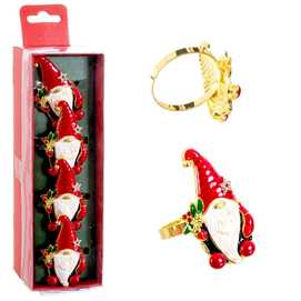 S/4 SERVILLETERO PAPA NOEL METAL 4 X 4 X 5,50 CM