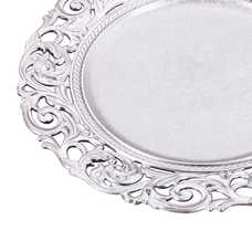 BAJO PLATO REDONDO PP PLATA 33 X 1,50 X 33 CM