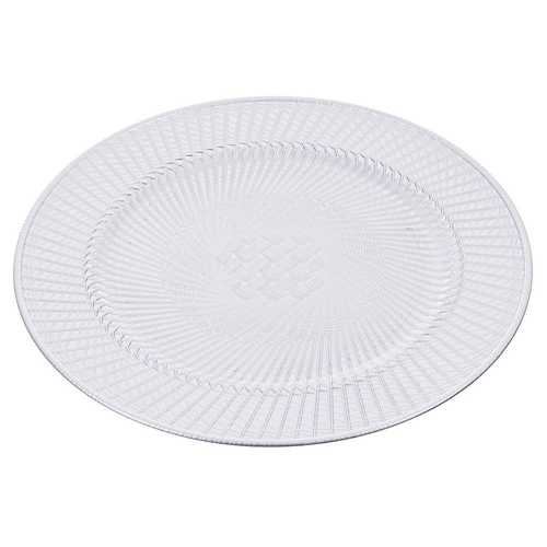 BAJO PLATO REDONDO PP PLATA 33 X 1,50 X 33 CM