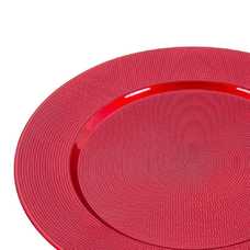 BAJO PLATO REDONDO PP ROJO 33 X 1,50 X 33 CM