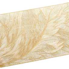 SALVAMANTEL HOJAS PVC ORO 45 X 30 CM
