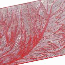 SALVAMANTEL HOJAS PVC ROJO 45 X 30 CM